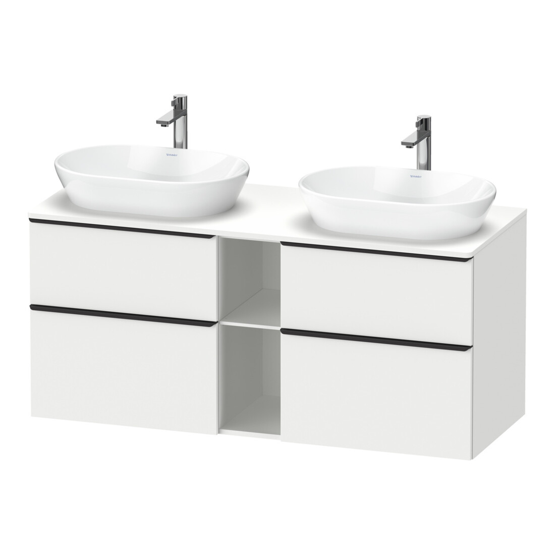 Duravit Waschtischunterschrank D-Neo 140x55cm, 2 SBK, 2 A, B bs, sw/w ma