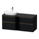 Duravit Waschtischunterschrank D-Neo 140x55cm, 2 SBK, 2 A, B L, b geb/Ei sw-1