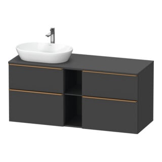 Duravit Waschtischunterschrank D-Neo 140x55cm, 2 SBK, 2 A, B L, b geb/Gra ma
