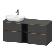 Duravit Waschtischunterschrank D-Neo 140x55cm, 2 SBK, 2 A, B L, b geb/Gra ma