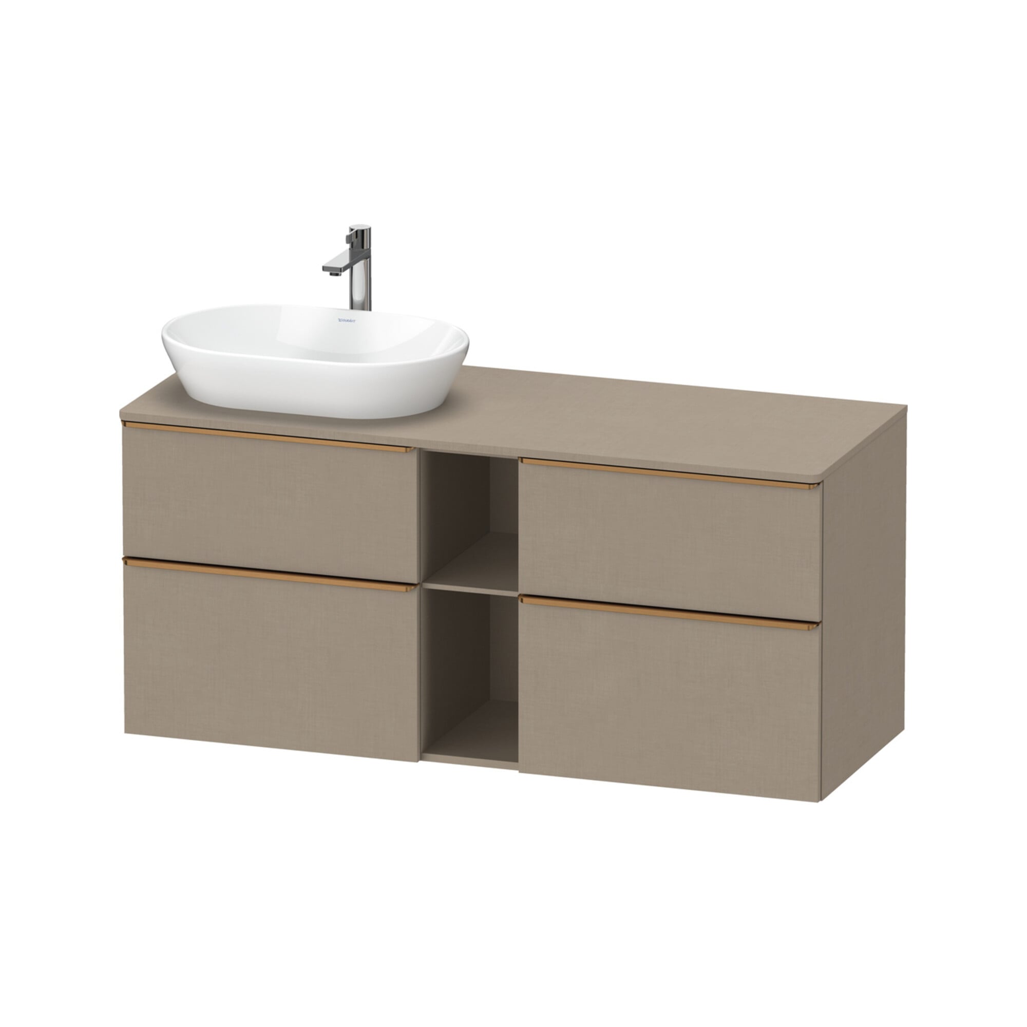 Duravit Waschtischunterschrank D-Neo 140x55cm, 2 SBK, 2 A, B L, b geb/Leinen