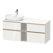 Duravit Waschtischunterschrank D-Neo 140x55cm, 2 SBK, 2 A, B L, b geb/we hgl