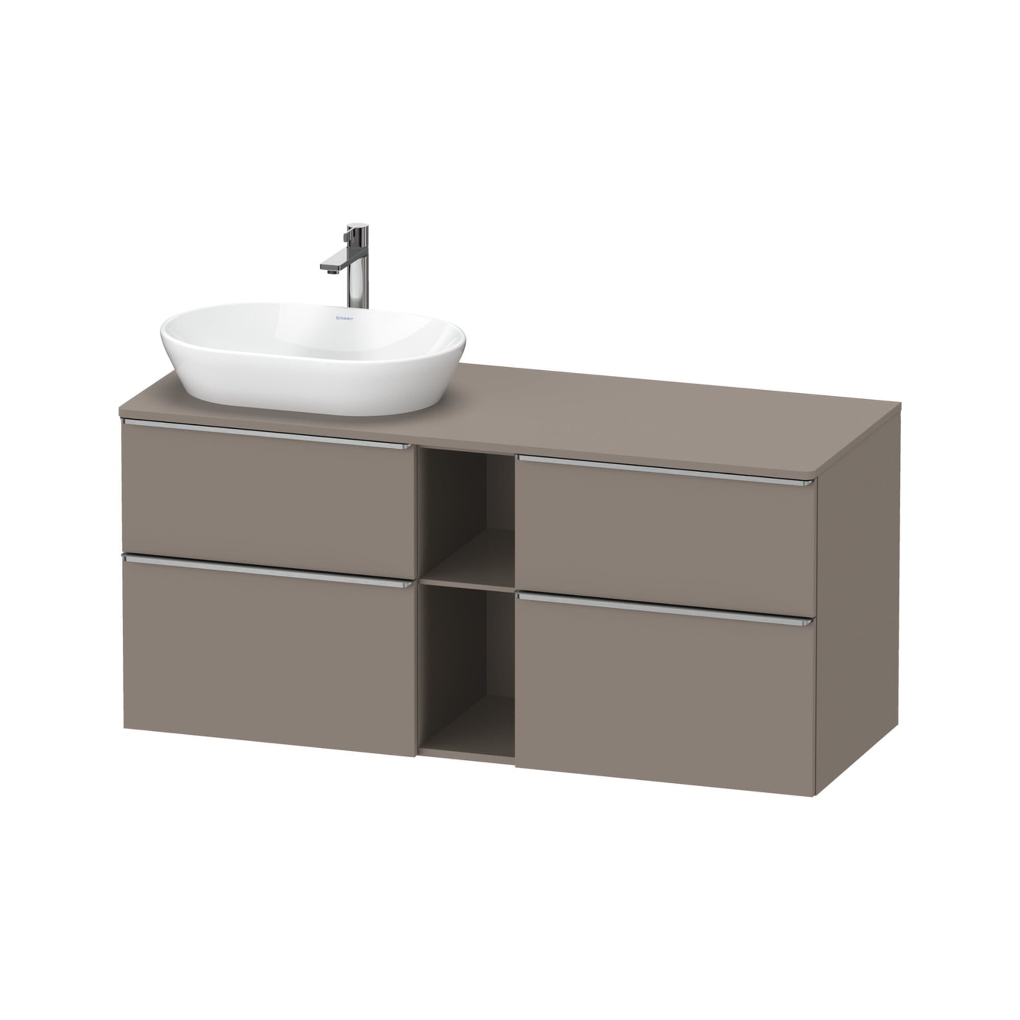 Duravit Waschtischunterschrank D-Neo 140x55cm, 2 SBK, 2 A, B L, ES geb/Bas ma