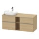 Duravit Waschtischunterschrank D-Neo 140x55cm, 2 SBK, 2 A, B L, ES geb/Ei Nat-1