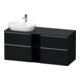 Duravit Waschtischunterschrank D-Neo 140x55cm, 2 SBK, 2 A, B L, ES geb/Ei sw-1