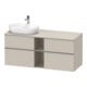 Duravit Waschtischunterschrank D-Neo 140x55cm, 2 SBK, 2 A, B L, ES geb/Ta ma-1