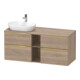 Duravit Waschtischunterschrank D-Neo 140x55cm, 2 SBK, 2 A, B L, g pol/Ei ma-1