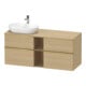 Duravit Waschtischunterschrank D-Neo 140x55cm, 2 SBK, 2 A, B L, g pol/Ei Nat-1