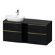 Duravit Waschtischunterschrank D-Neo 140x55cm, 2 SBK, 2 A, B L, g pol/Ei sw-1
