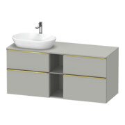 Duravit Waschtischunterschrank D-Neo 140x55cm, 2 SBK, 2 A, B L, g pol/grau ma