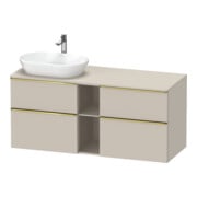 Duravit Waschtischunterschrank D-Neo 140x55cm, 2 SBK, 2 A, B L, g pol/Tau ma