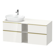 Duravit Waschtischunterschrank D-Neo 140x55cm, 2 SBK, 2 A, B L, g pol/w hgl