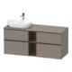 Duravit Waschtischunterschrank D-Neo 140x55cm, 2 SBK, 2 A, B L, sw/Bas ma-1