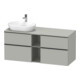 Duravit Waschtischunterschrank D-Neo 140x55cm, 2 SBK, 2 A, B L, sw/gr ma-1