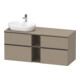 Duravit Waschtischunterschrank D-Neo 140x55cm, 2 SBK, 2 A, B L, sw/Leinen-1