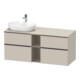 Duravit Waschtischunterschrank D-Neo 140x55cm, 2 SBK, 2 A, B L, sw/Taup ma-1
