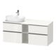 Duravit Waschtischunterschrank D-Neo 140x55cm, 2 SBK, 2 A, B L, sw/w hgl-1