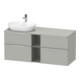 Duravit Waschtischunterschrank D-Neo 140x55cm, 2 SBK, 2 A, B li, chr/Beton ma-1