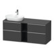 Duravit Waschtischunterschrank D-Neo 140x55cm, 2 SBK, 2 A, B li, chr/Grap ma-1