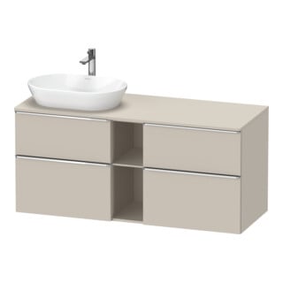 Duravit Waschtischunterschrank D-Neo 140x55cm, 2 SBK, 2 A, B li, chr/Taup ma