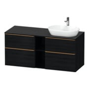 Duravit Waschtischunterschrank D-Neo 140x55cm, 2 SBK, 2 A, B R, b geb/Ei sw