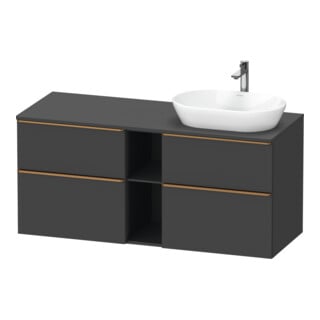 Duravit Waschtischunterschrank D-Neo 140x55cm, 2 SBK, 2 A, B R, b geb/Gra ma
