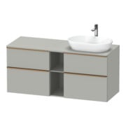 Duravit Waschtischunterschrank D-Neo 140x55cm, 2 SBK, 2 A, B R, b geb/grau ma