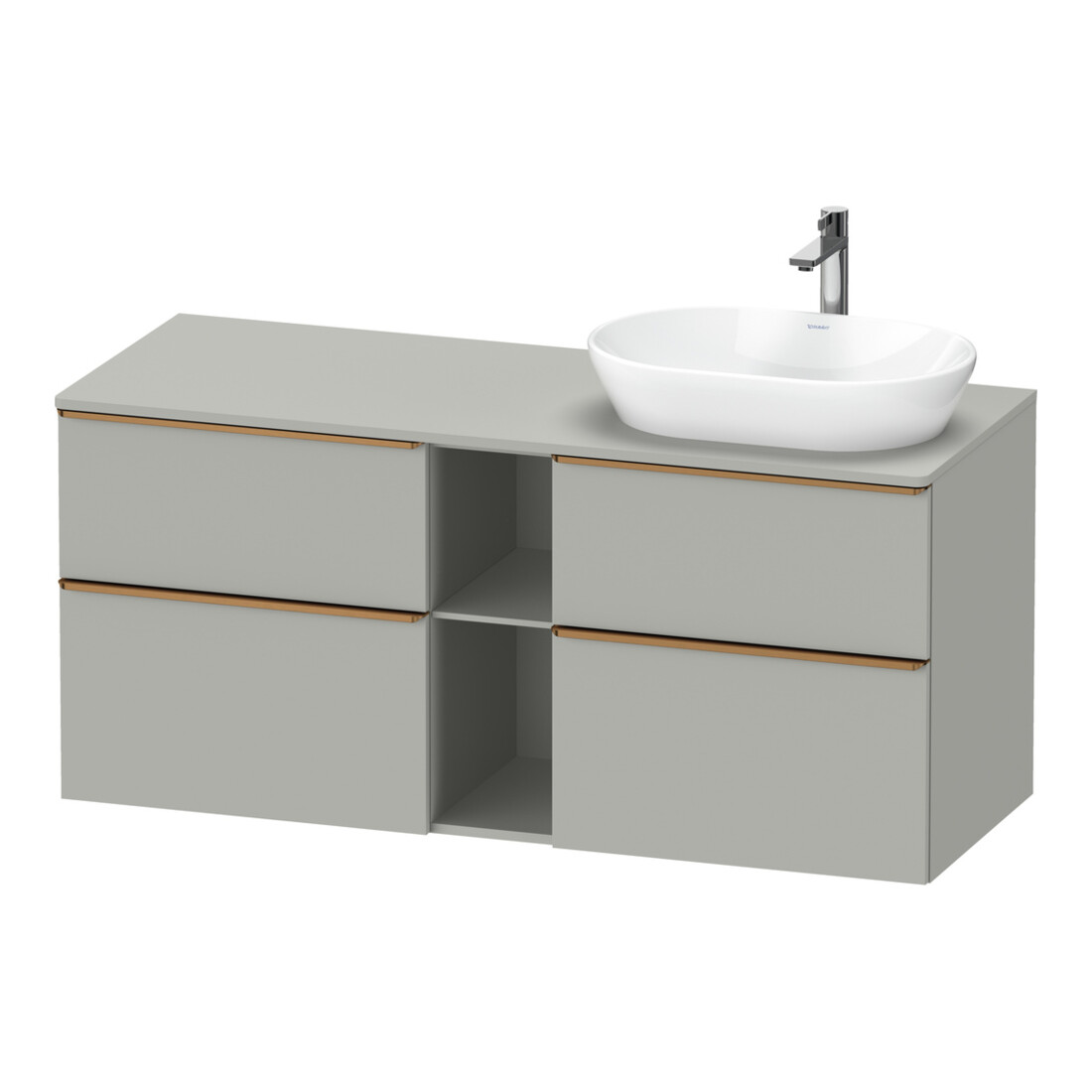 Duravit Waschtischunterschrank D-Neo 140x55cm, 2 SBK, 2 A, B R, b geb/grau ma