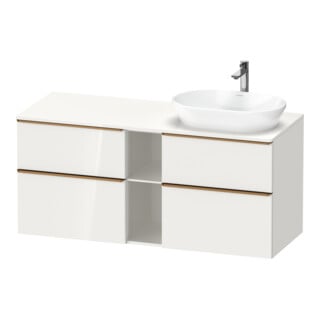 Duravit Waschtischunterschrank D-Neo 140x55cm, 2 SBK, 2 A, B R, b geb/we hgl