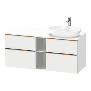 Duravit Waschtischunterschrank D-Neo 140x55cm, 2 SBK, 2 A, B R, b geb/we ma