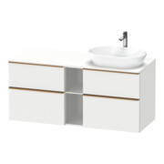 Duravit Waschtischunterschrank D-Neo 140x55cm, 2 SBK, 2 A, B R, b geb/we ma