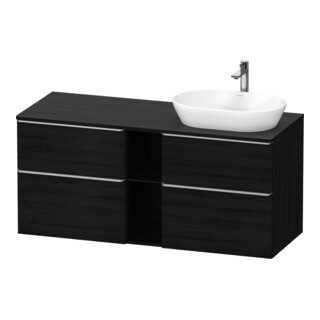 Duravit Waschtischunterschrank D-Neo 140x55cm, 2 SBK, 2 A, B R, ES geb/Ei sw
