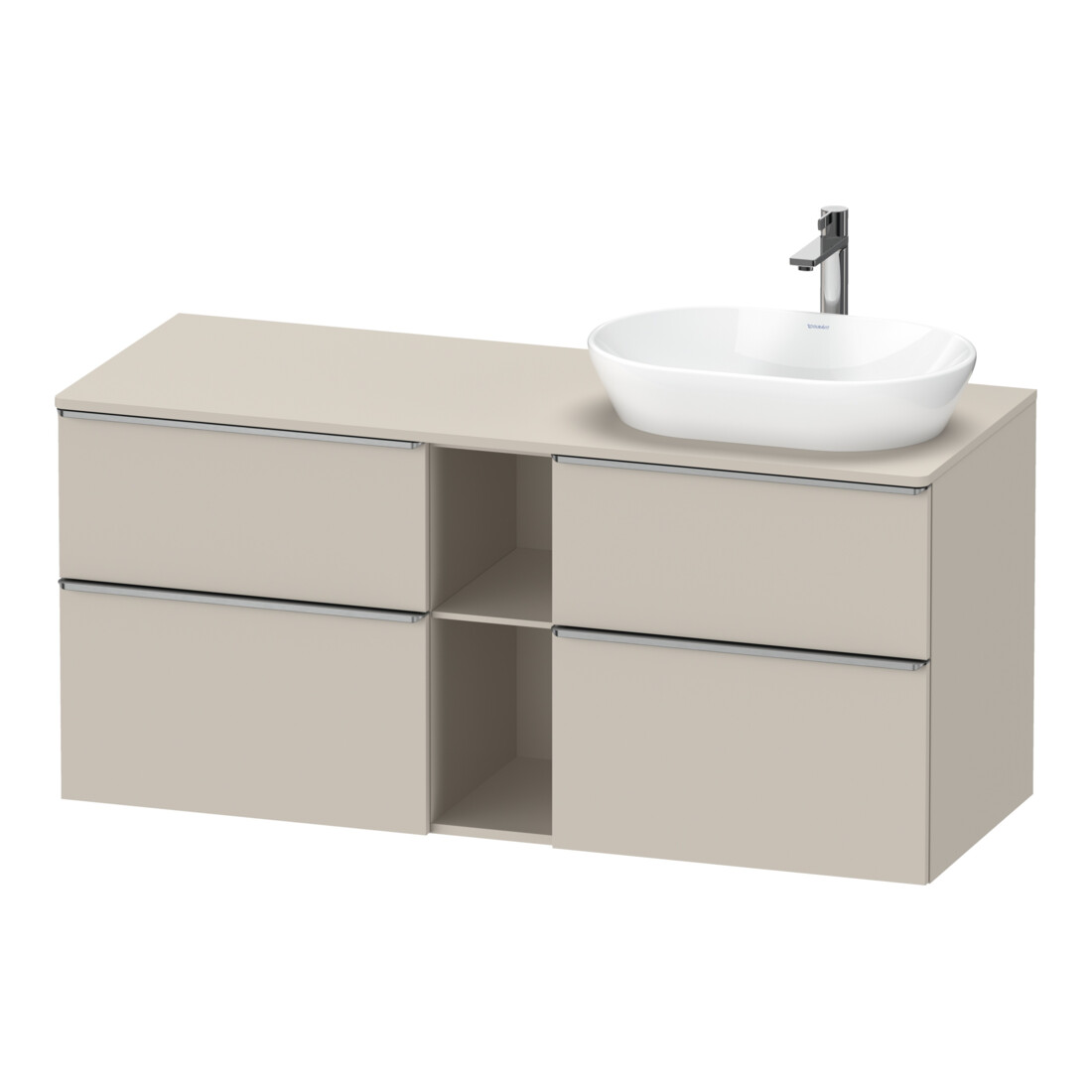 Duravit Waschtischunterschrank D-Neo 140x55cm, 2 SBK, 2 A, B R, ES geb/Ta ma