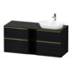 Duravit Waschtischunterschrank D-Neo 140x55cm, 2 SBK, 2 A, B R, g pol/Ei sw-1