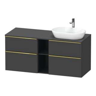 Duravit Waschtischunterschrank D-Neo 140x55cm, 2 SBK, 2 A, B R, g pol/gra ma
