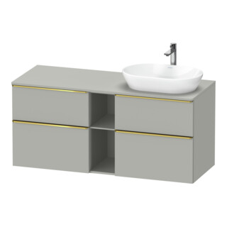 Duravit Waschtischunterschrank D-Neo 140x55cm, 2 SBK, 2 A, B R, g pol/grau ma