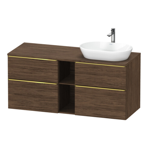 Duravit Waschtischunterschrank D-Neo 140x55cm, 2 SBK, 2 A, B R, g pol/Nu dkl.