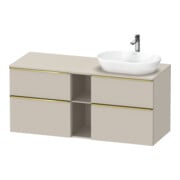 Duravit Waschtischunterschrank D-Neo 140x55cm, 2 SBK, 2 A, B R, g pol/Tau ma