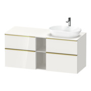 Duravit Waschtischunterschrank D-Neo 140x55cm, 2 SBK, 2 A, B R, g pol/w hgl