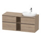 Duravit Waschtischunterschrank D-Neo 140x55cm, 2 SBK, 2 A, B R, sw/Ei marm.