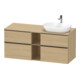 Duravit Waschtischunterschrank D-Neo 140x55cm, 2 SBK, 2 A, B R, sw/Ei Nat-1
