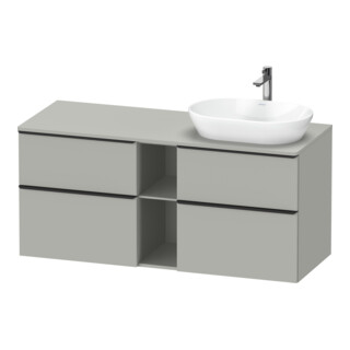 Duravit Waschtischunterschrank D-Neo 140x55cm, 2 SBK, 2 A, B R, sw/gr ma