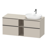 Duravit Waschtischunterschrank D-Neo 140x55cm, 2 SBK, 2 A, B R, sw/Taup ma-1