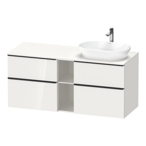 Duravit Waschtischunterschrank D-Neo 140x55cm, 2 SBK, 2 A, B R, sw/w hgl
