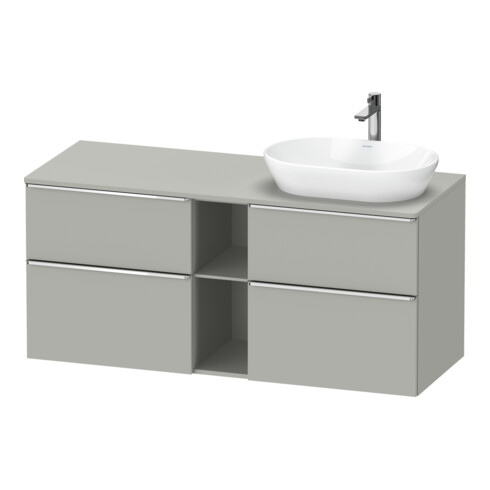 Duravit Waschtischunterschrank D-Neo 140x55cm, 2 SBK, 2 A, B re, chr/Beton ma