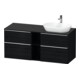 Duravit Waschtischunterschrank D-Neo 140x55cm, 2 SBK, 2 A, B re, chr/Eiche sw-1