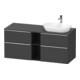 Duravit Waschtischunterschrank D-Neo 140x55cm, 2 SBK, 2 A, B re, chr/Grap ma-1