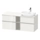 Duravit Waschtischunterschrank D-Neo 140x55cm, 2 SBK, 2 A, B re, chr/we hgl-1