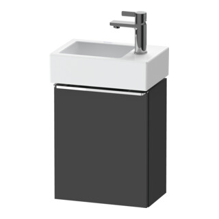 Duravit Waschtischunterschrank D-Neo 36,4x22,2x44cm, 1 Tür, An L, chr/Grap ma