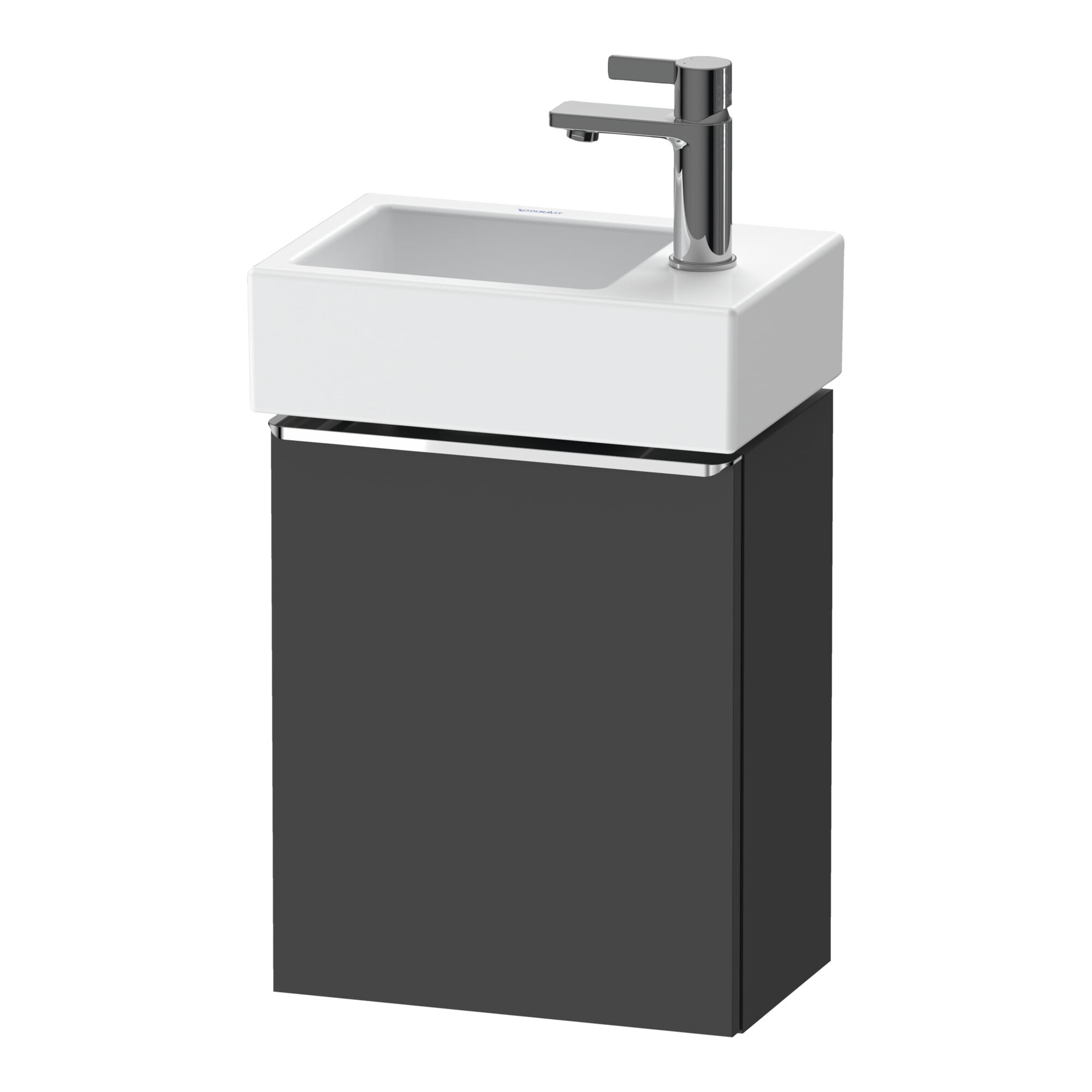 Duravit Waschtischunterschrank D-Neo 36,4x22,2x44cm, 1 Tür, An L, chr/Grap ma